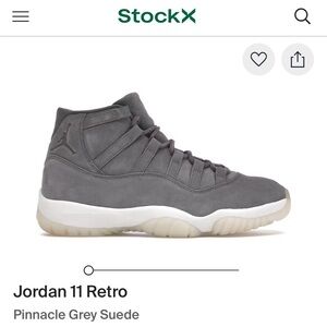 Jordan 11 Retro Pinnacle Grey Suede NEVER WORN men’s 9.5 RARE find!!